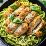 Pesto Pasta with Crispy Parmesan Chicken for Busy Nights 6 Pesto Pasta with Crispy Parmesan Chicken