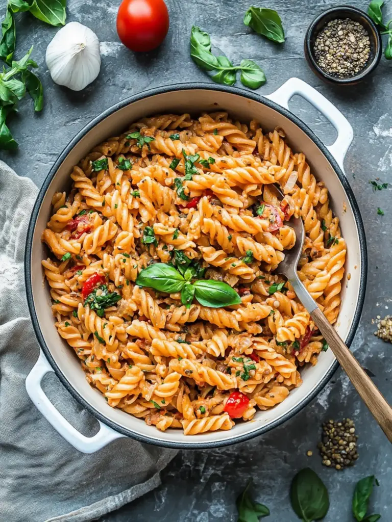 One Pot Vegan Lentil Pasta
