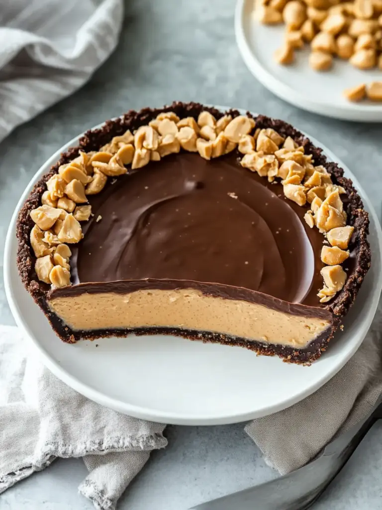 Easy No Bake Chocolate Peanut Butter Pie