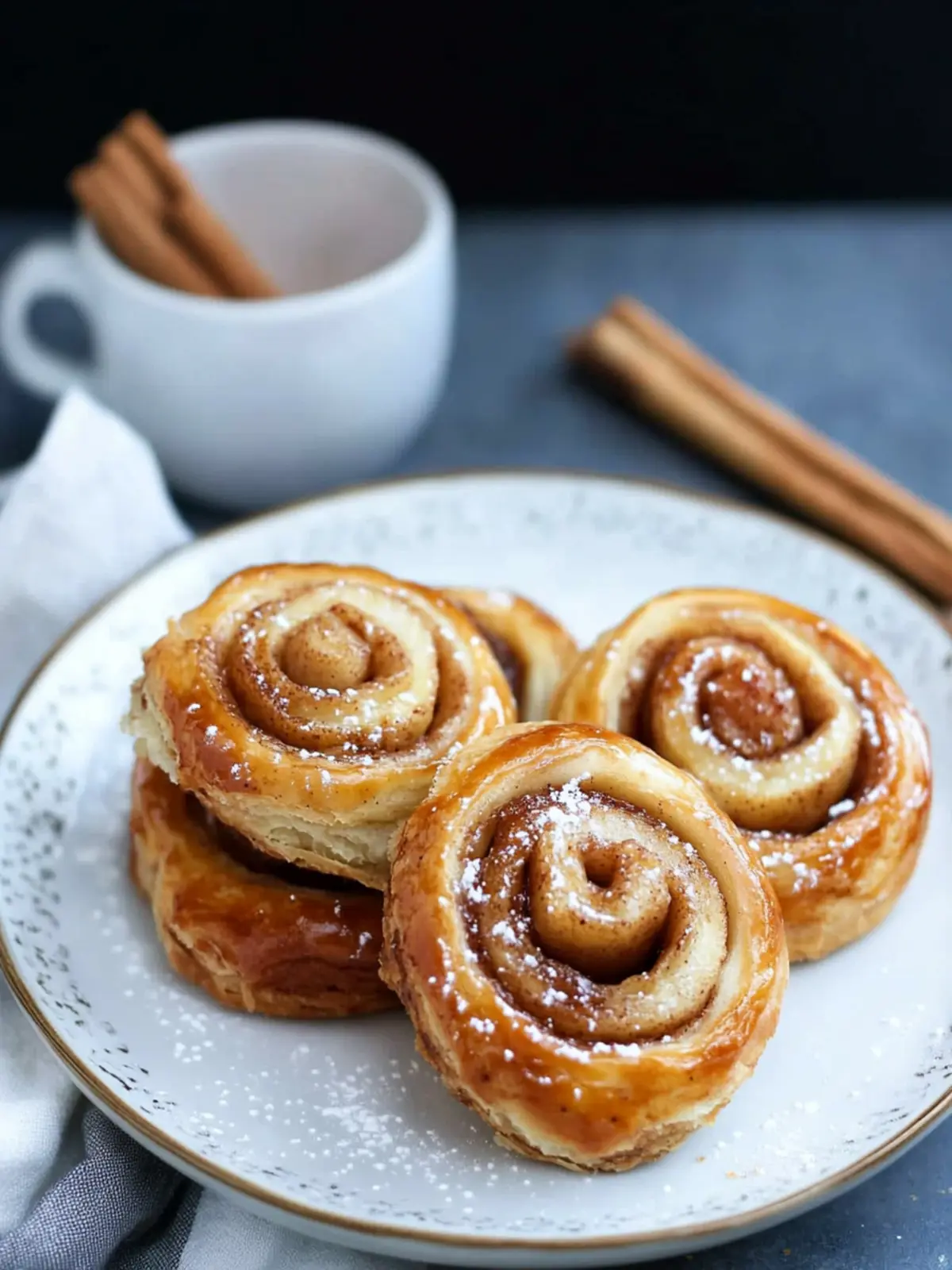 Puff Pastry Cinnamon Rolls with Apple: A Cozy Fall Delight 2 Puff Pastry Cinnamon Rolls with Apple