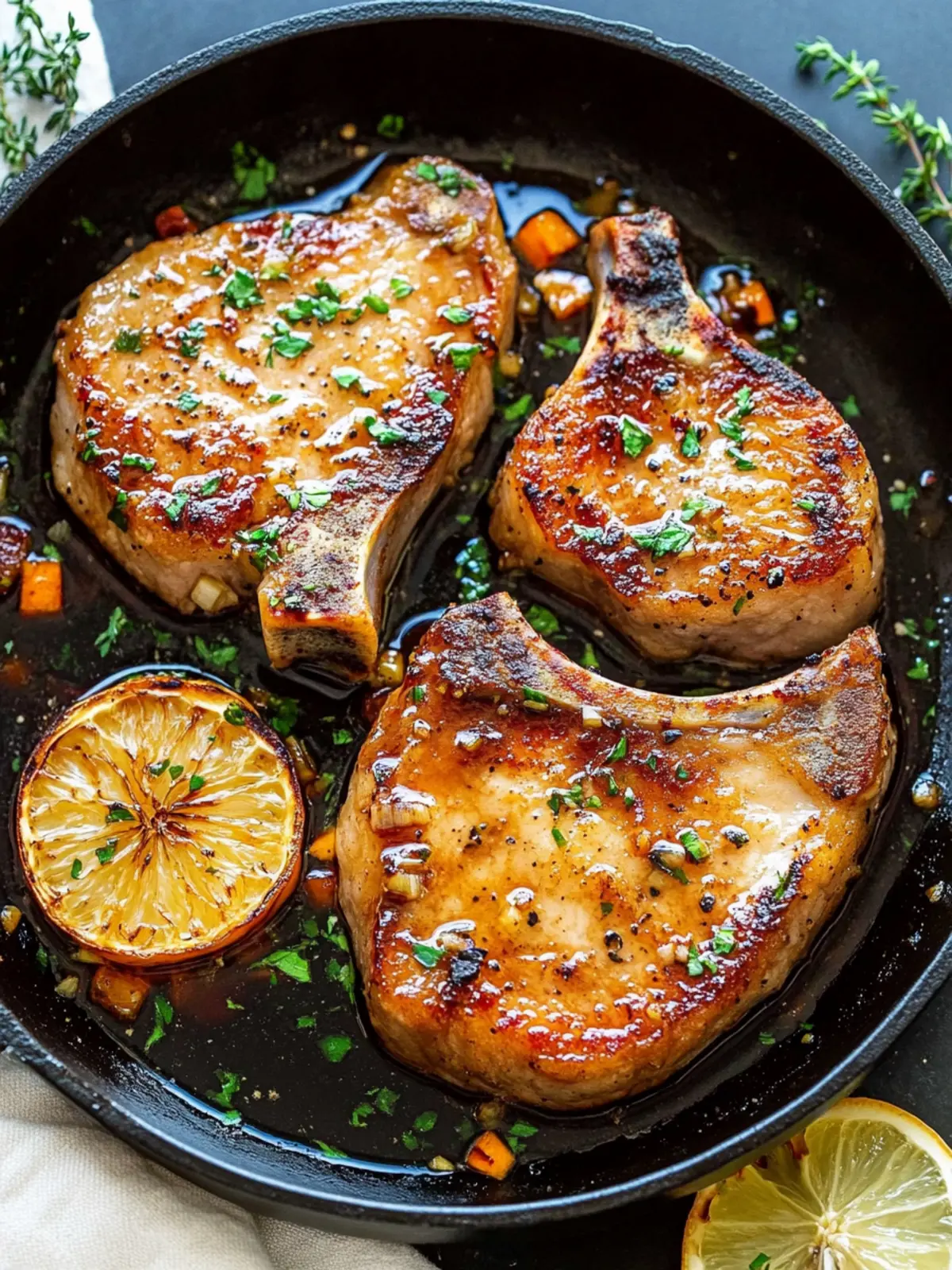 Savory Boneless Pork Chops with Honey Garlic Sauce Delight 4 Boneless Pork Chops