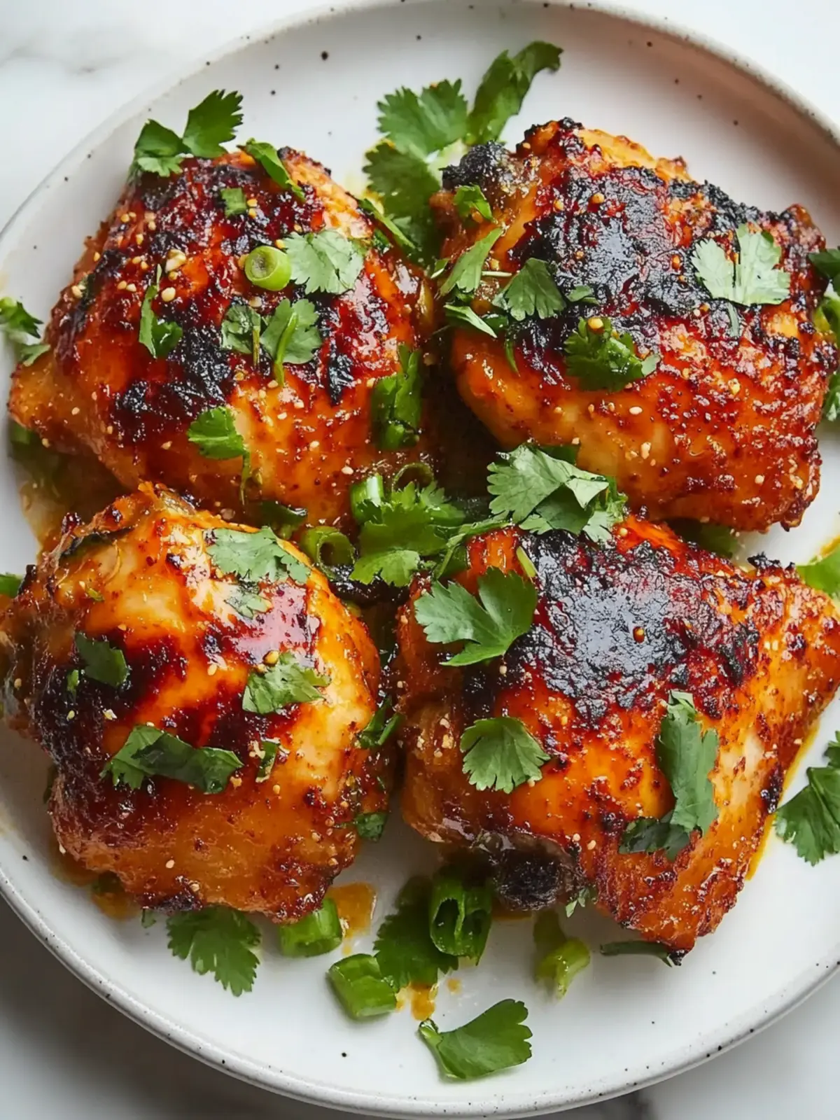 Baked Bang Bang Chicken Thighs with Scallions and Cilantro Bliss 3 Baked Bang Bang Chicken Thighs with Scallions and Cilantro