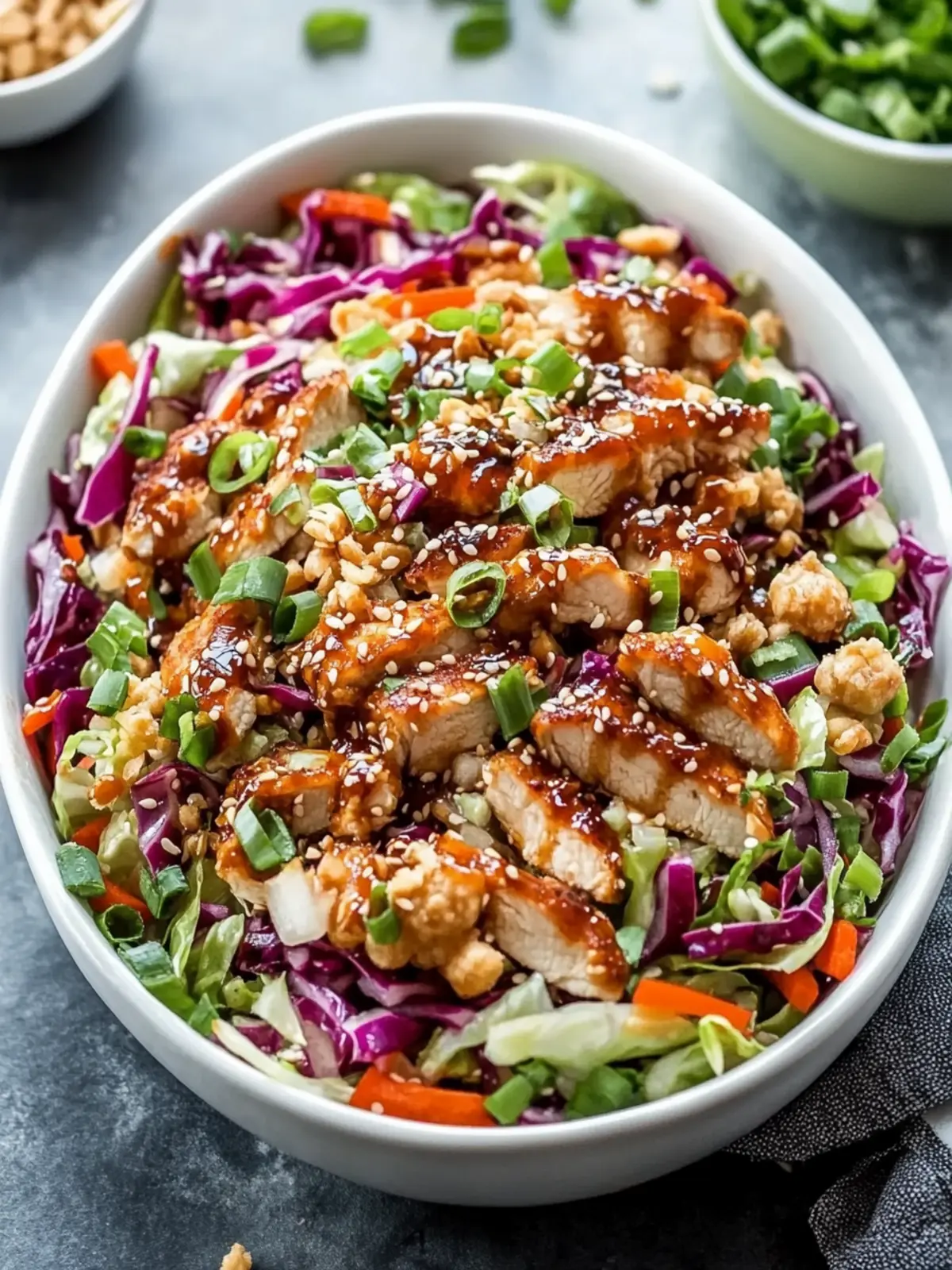 Sesame Chicken Cabbage Crunch Salad: Quick & Delicious Delight 3 Sesame Chicken Cabbage Crunch Salad