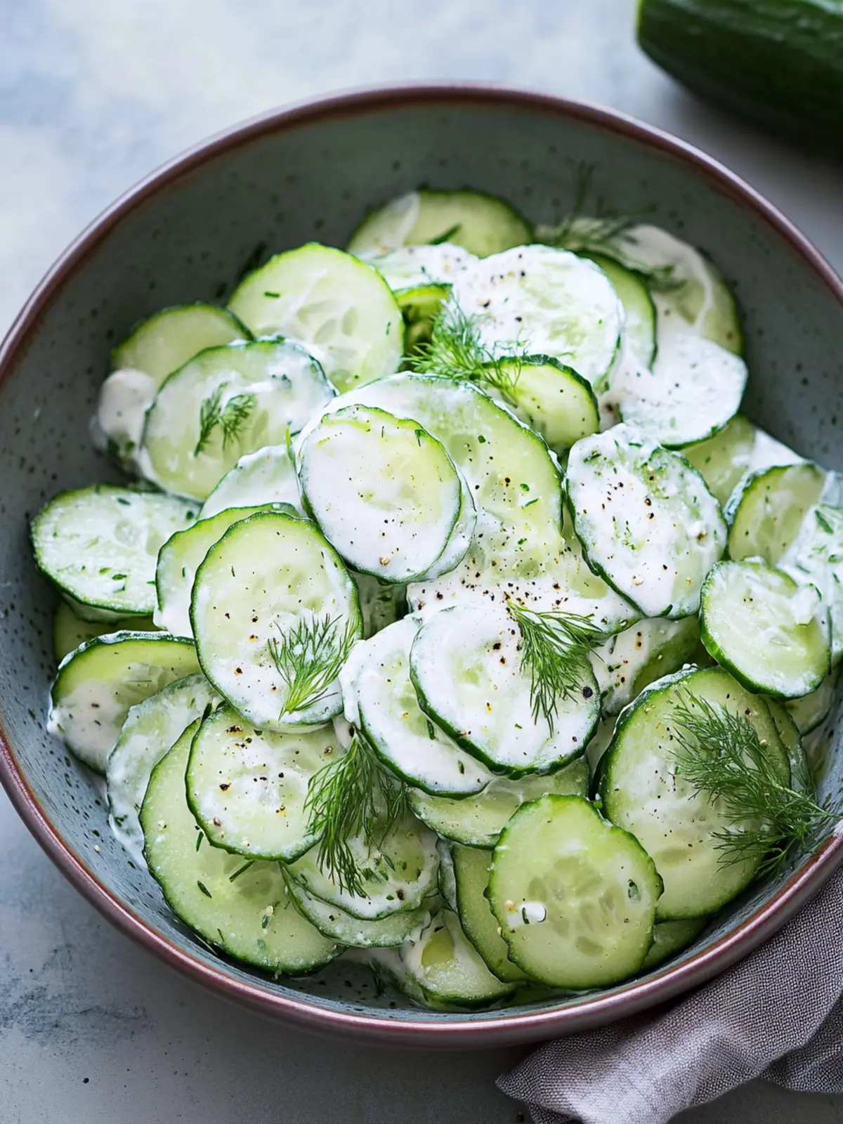 Delicious Creamy Cucumber Salad in Just 5 Minutes 2 Creamy Cucumber Salad