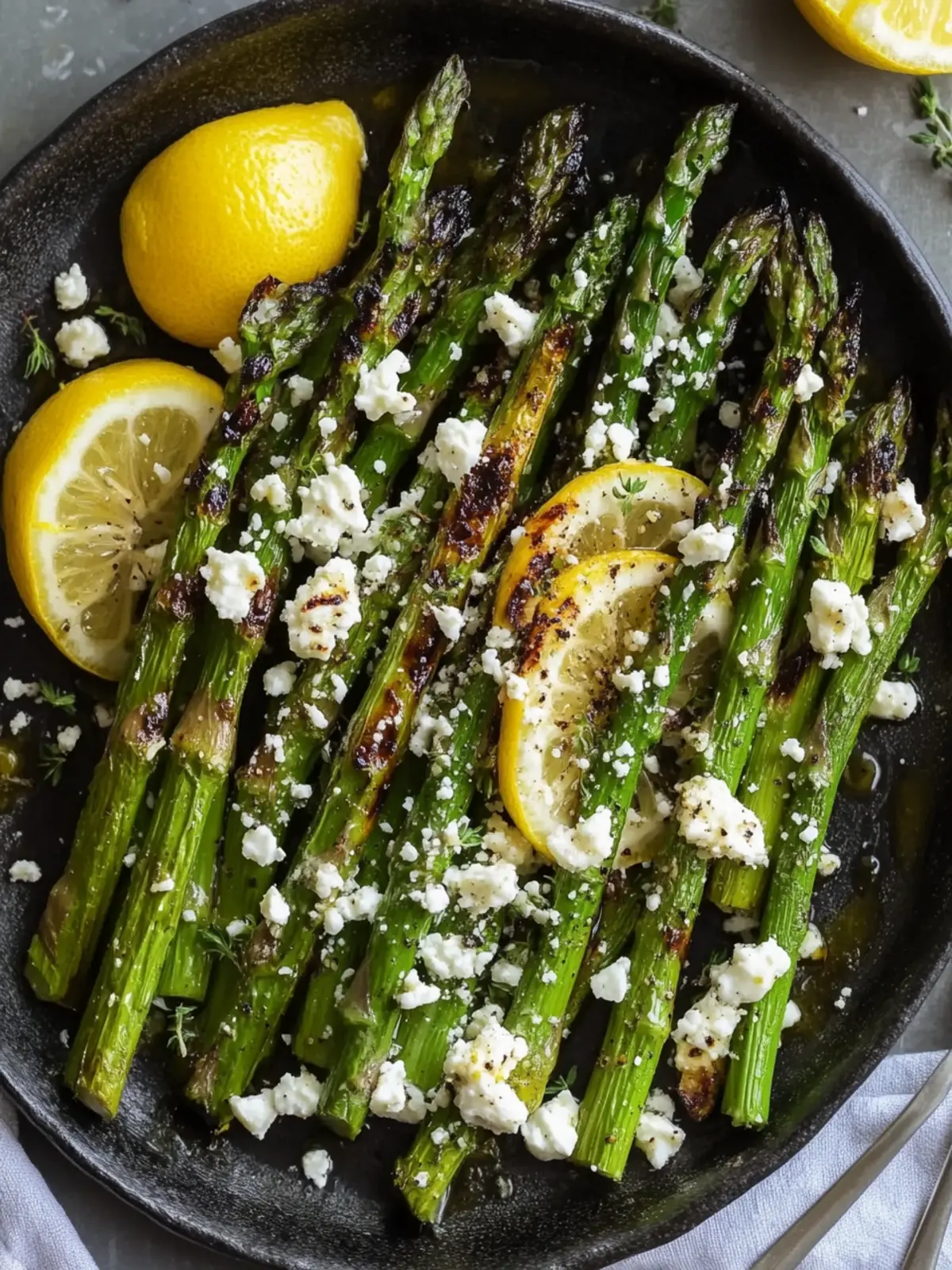 Grilled Asparagus with Lemon and Feta for a Zesty Side Delight 5 Grilled Asparagus with Lemon and Feta