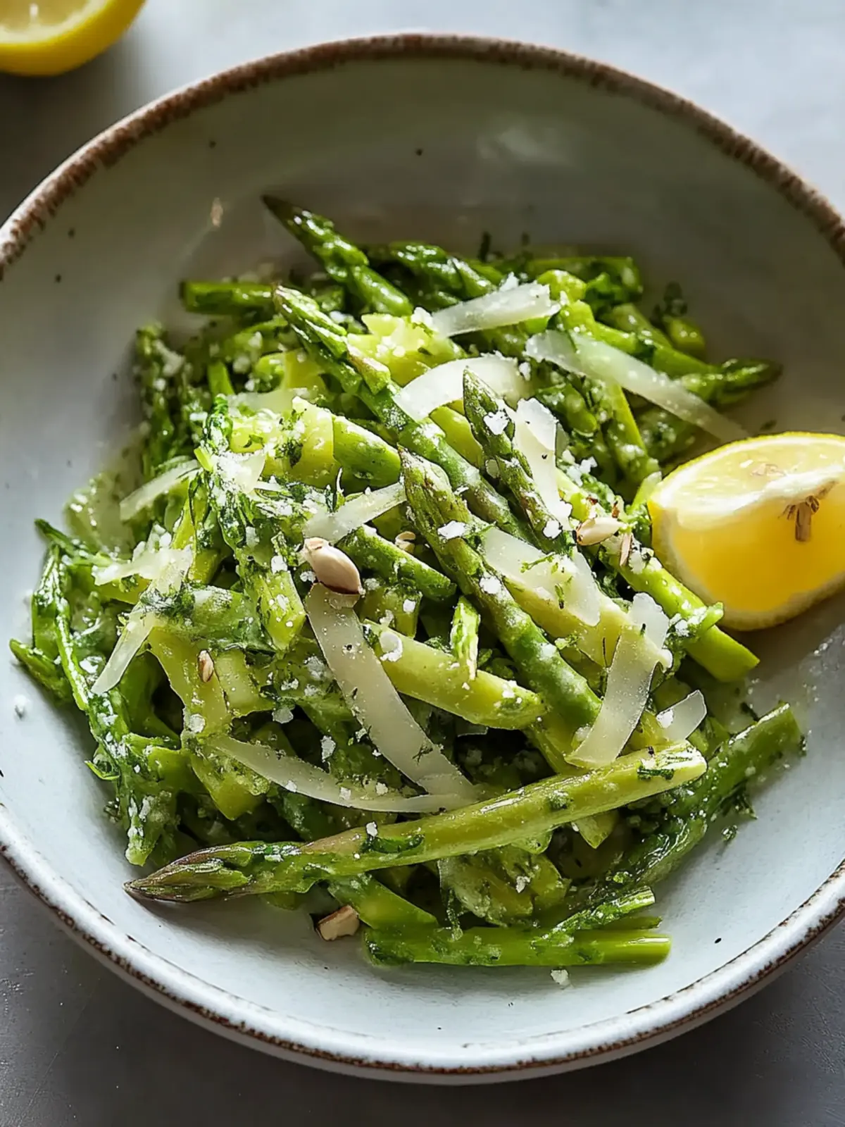 Shaved Asparagus Salad with Lemon Dressing