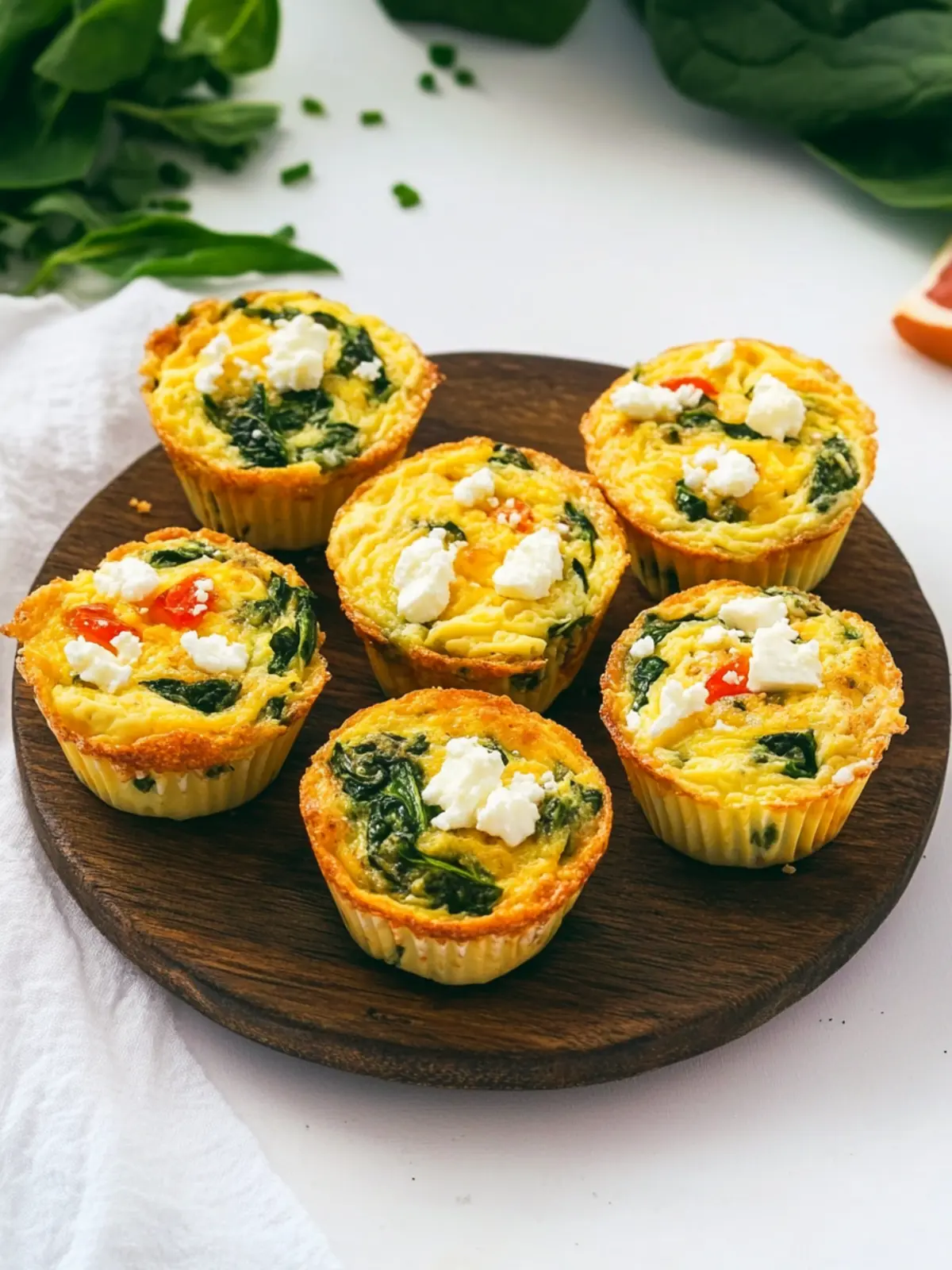Delicious Quick & Healthy Egg Muffins with Spinach and Feta 5 Quick & Healthy Egg Muffins with Spinach and Feta