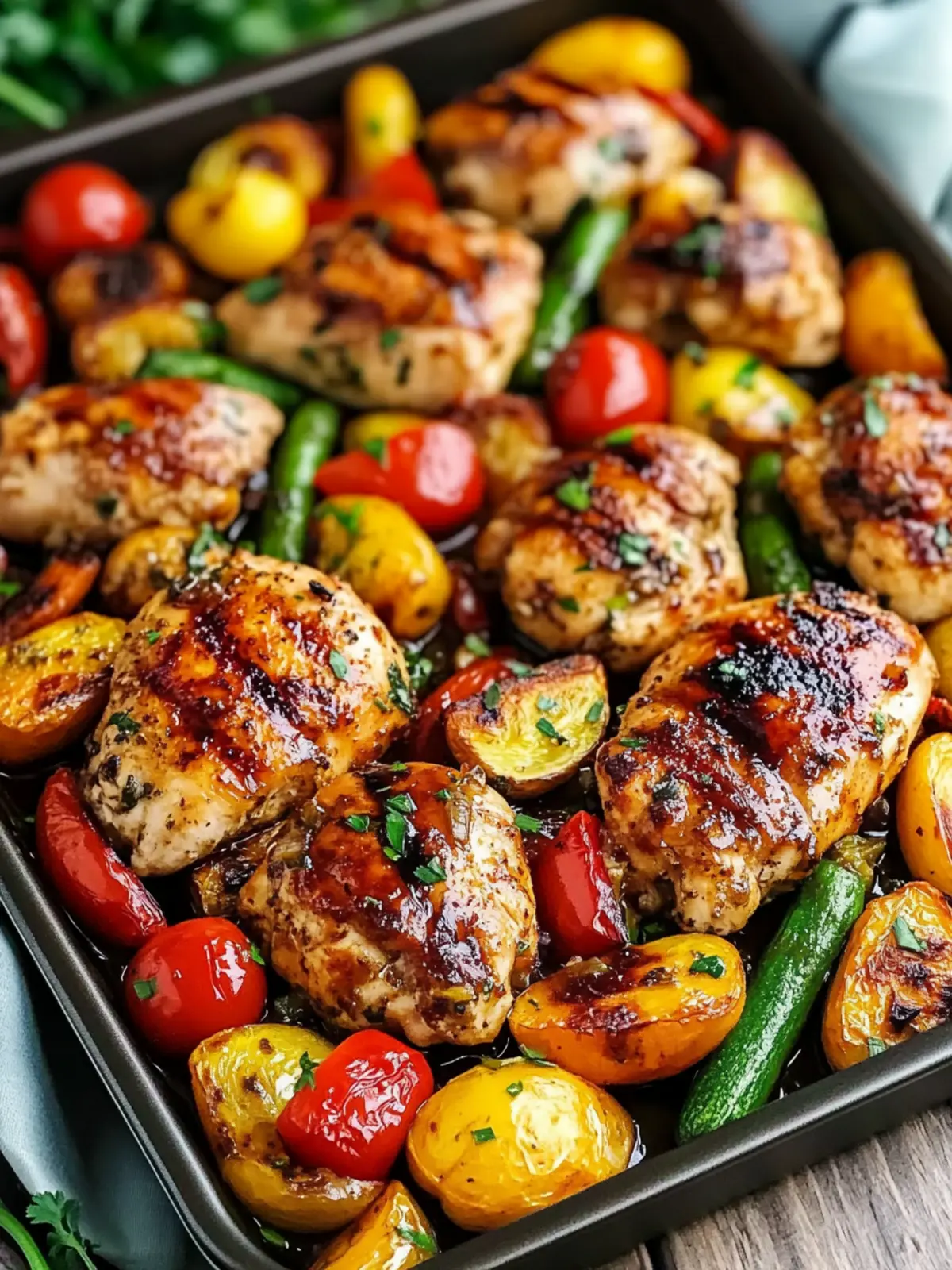Balsamic Glazed Chicken and Veggies - Easy Sheet Pan Wonder 4 Balsamic Glazed Chicken and Veggies (Sheet Pan)