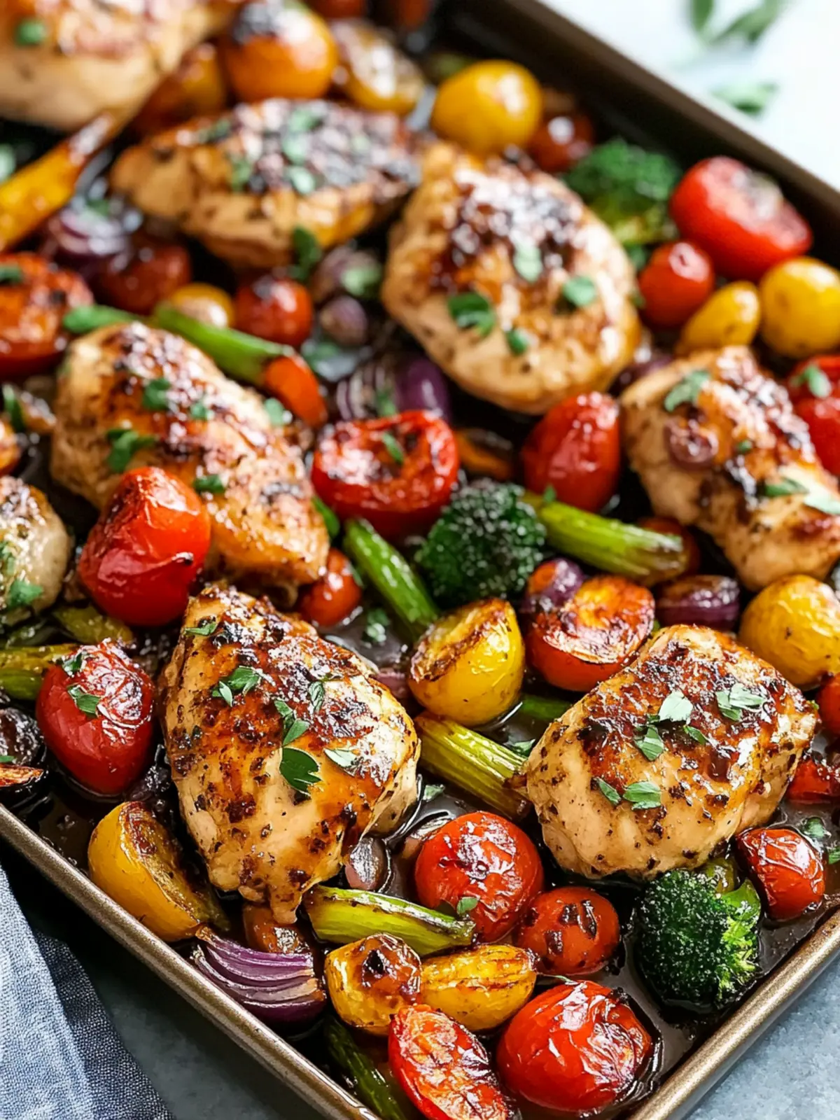 Balsamic Glazed Chicken and Veggies - Easy Sheet Pan Wonder 2 Balsamic Glazed Chicken and Veggies (Sheet Pan)