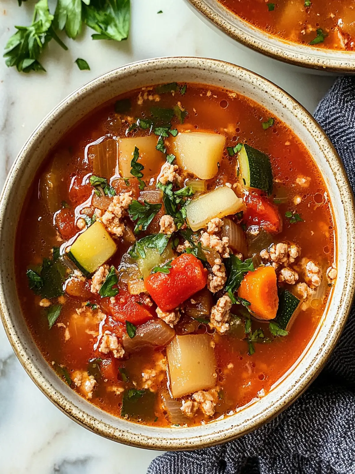 Ground Turkey Vegetable Soup for Cozy Comfort Nights 2 Ground Turkey Vegetable Soup