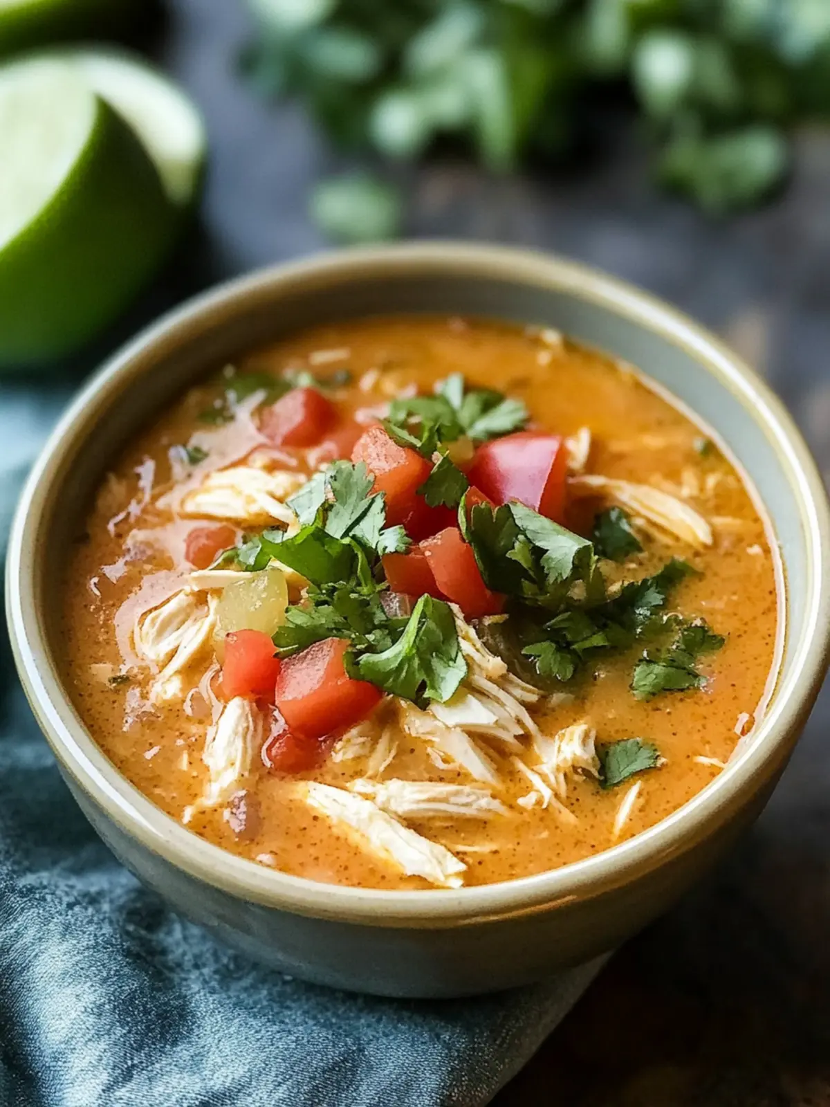 Slow Cooker King Ranch Chicken Soup