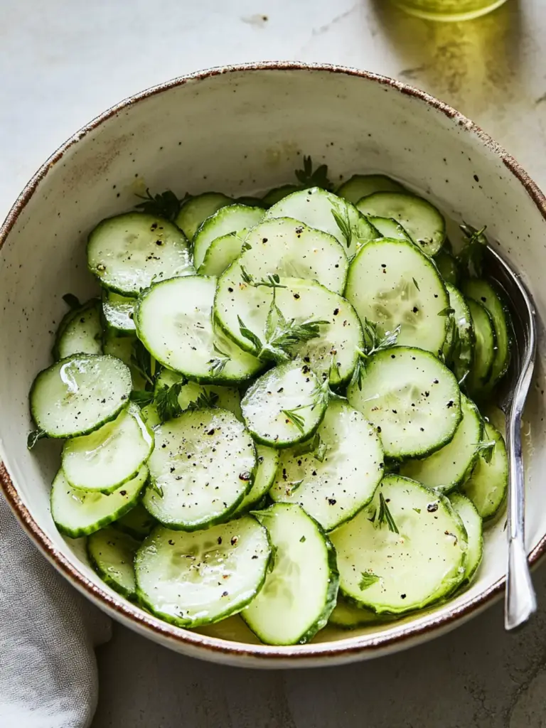 The Best Vinegar Cucumber Salad Recipe