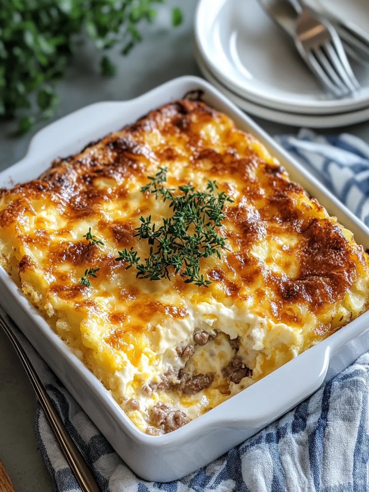 Delicious Sausage, Egg, and Cream Cheese Hashbrown Casserole Bliss 3 Sausage, Egg, and Cream Cheese Hashbrown Casserole