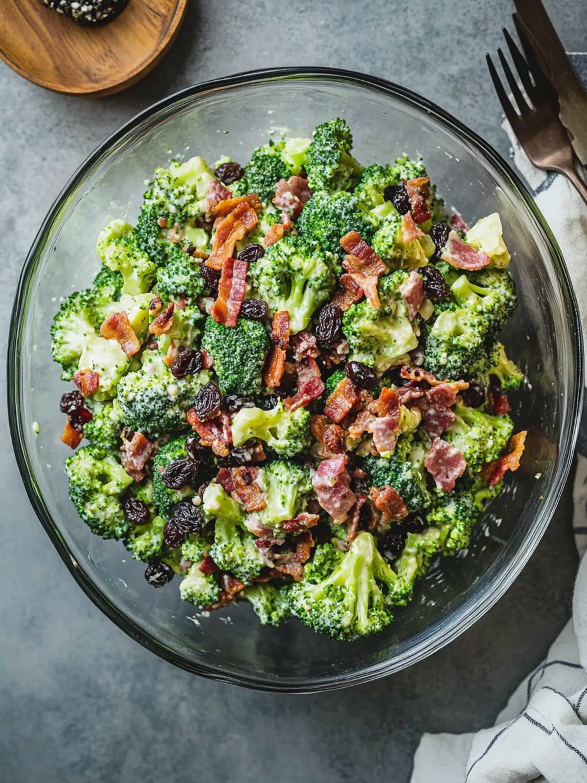 Delicious Broccoli Raisin Salad with Bacon in 10 Minutes 3 Broccoli Raisin Salad with Bacon