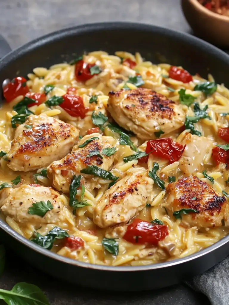 One Pan Marry Me Chicken Orzo