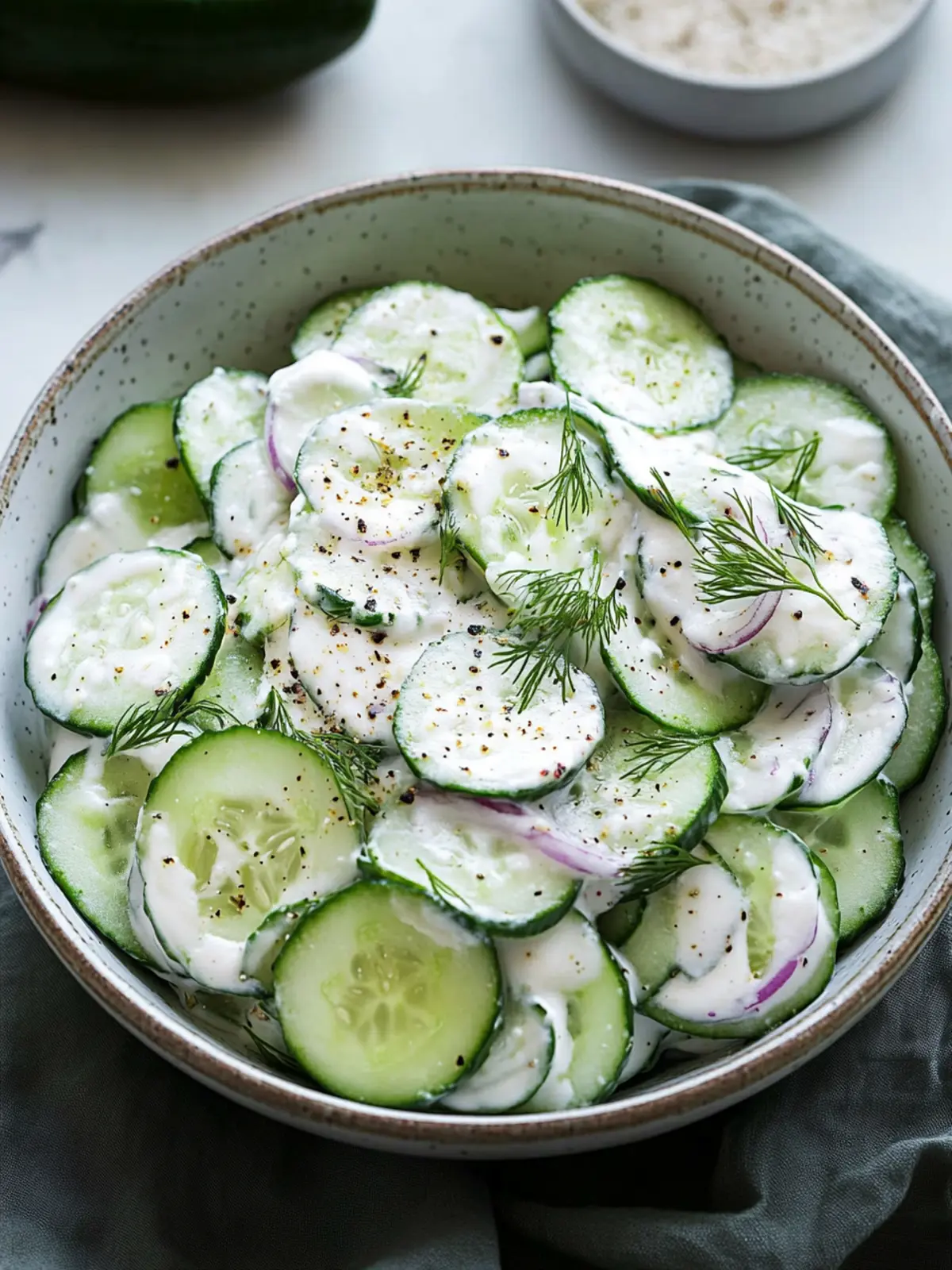 Delicious Creamy Cucumber Salad in Just 5 Minutes 5 Creamy Cucumber Salad