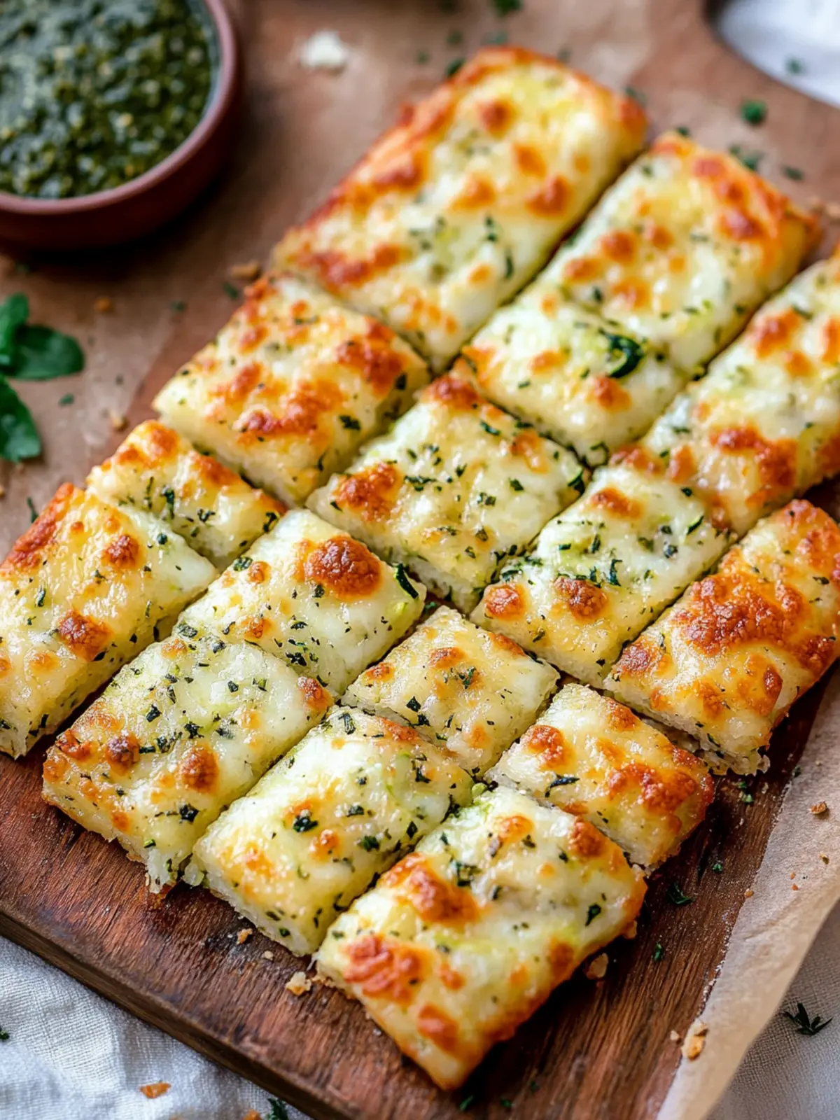 Cheesy Zucchini Breadsticks