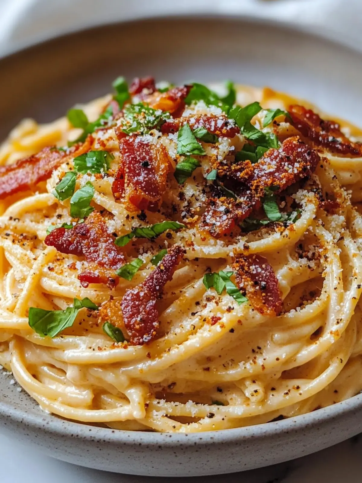 Creamy Gochujang Carbonara with Crispy Bacon Bits Bliss 5 Creamy Gochujang Carbonara with Crispy Bacon Bits