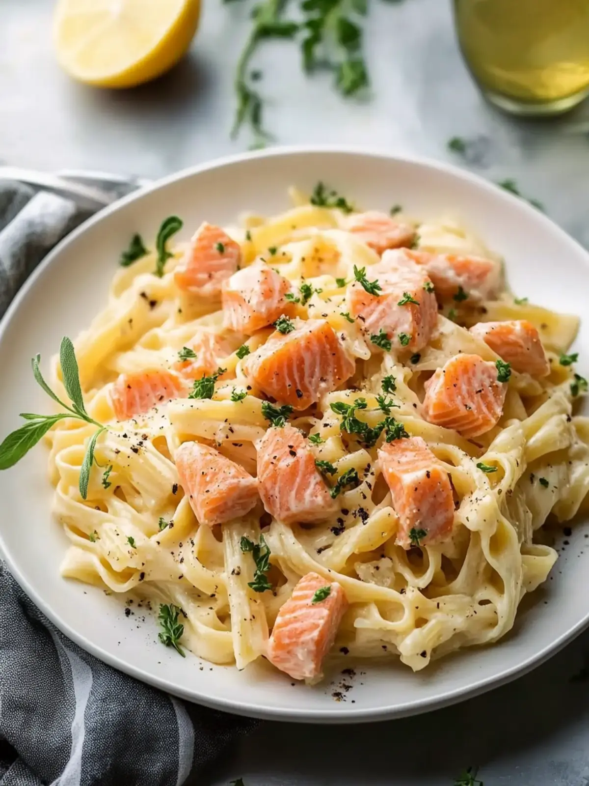 Delicious Tasty Salmon Pasta Without Cream in 30 Minutes 4 Tasty Salmon Pasta Without Cream