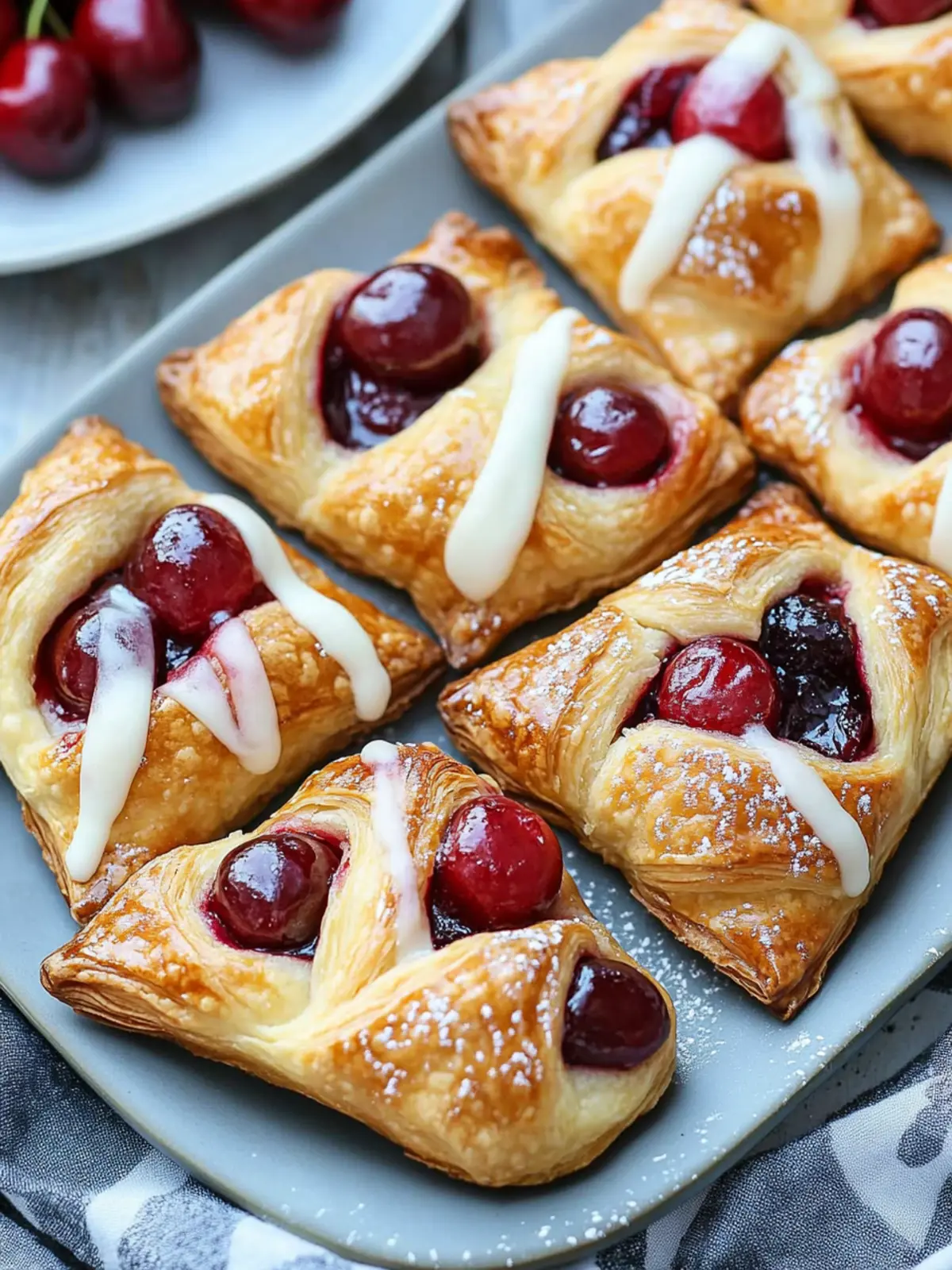 Easy Cherry Danish with Puff Pastry for Sweet Moments at Home 4 Easy Cherry Danish with Puff Pastry