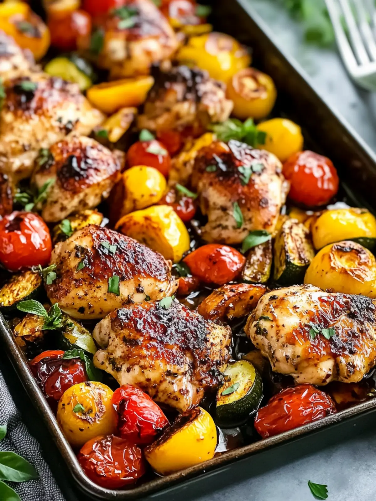 Balsamic Glazed Chicken and Veggies - Easy Sheet Pan Wonder 5 Balsamic Glazed Chicken and Veggies (Sheet Pan)