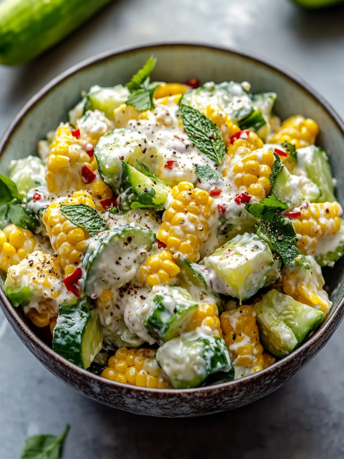 Savory Street Corn Creamy Cucumber Salad for Summer Bliss 2 Street Corn Creamy Cucumber Salad