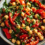Roasted Red Pepper & Chickpea Salad with Smoked Paprika