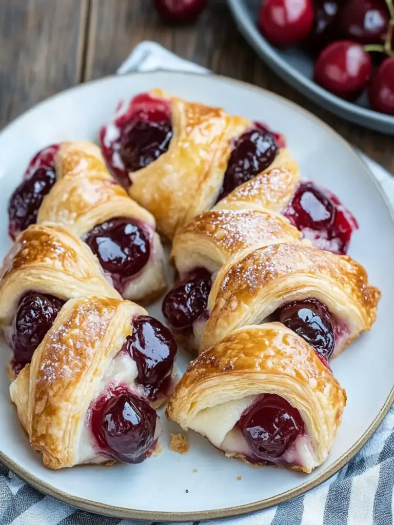 Easy Cherry Danish with Puff Pastry