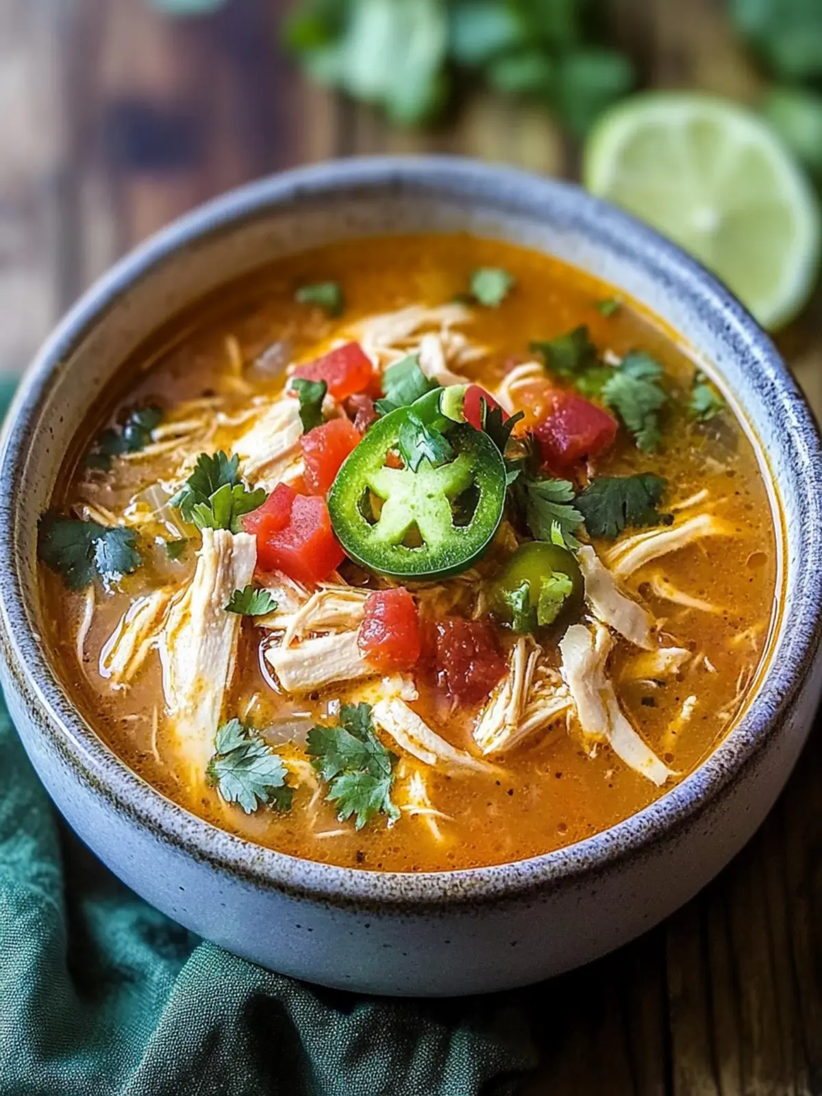 Slow Cooker King Ranch Chicken Soup