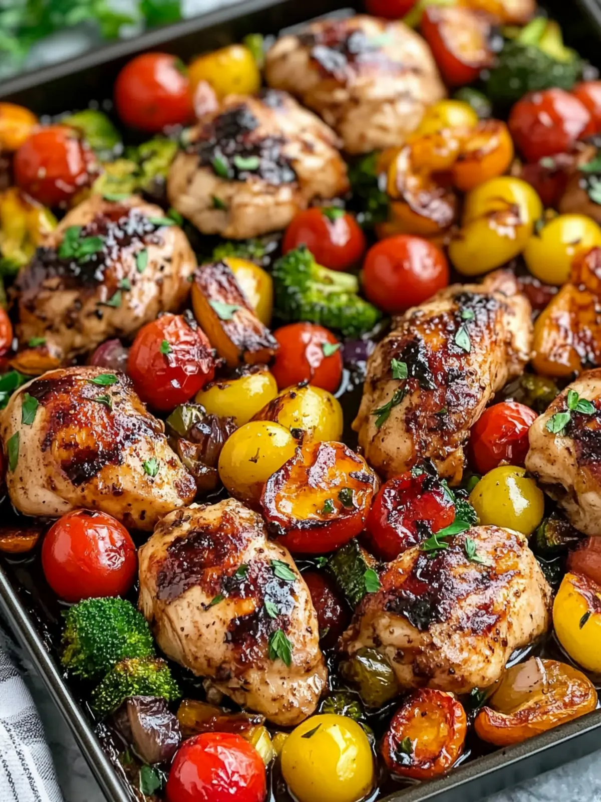 Balsamic Glazed Chicken and Veggies - Easy Sheet Pan Wonder 3 Balsamic Glazed Chicken and Veggies (Sheet Pan)