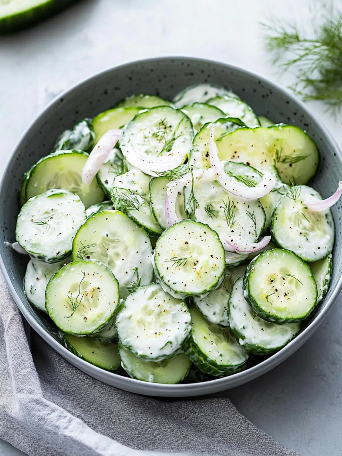 Delicious Creamy Cucumber Salad in Just 5 Minutes 4 Creamy Cucumber Salad