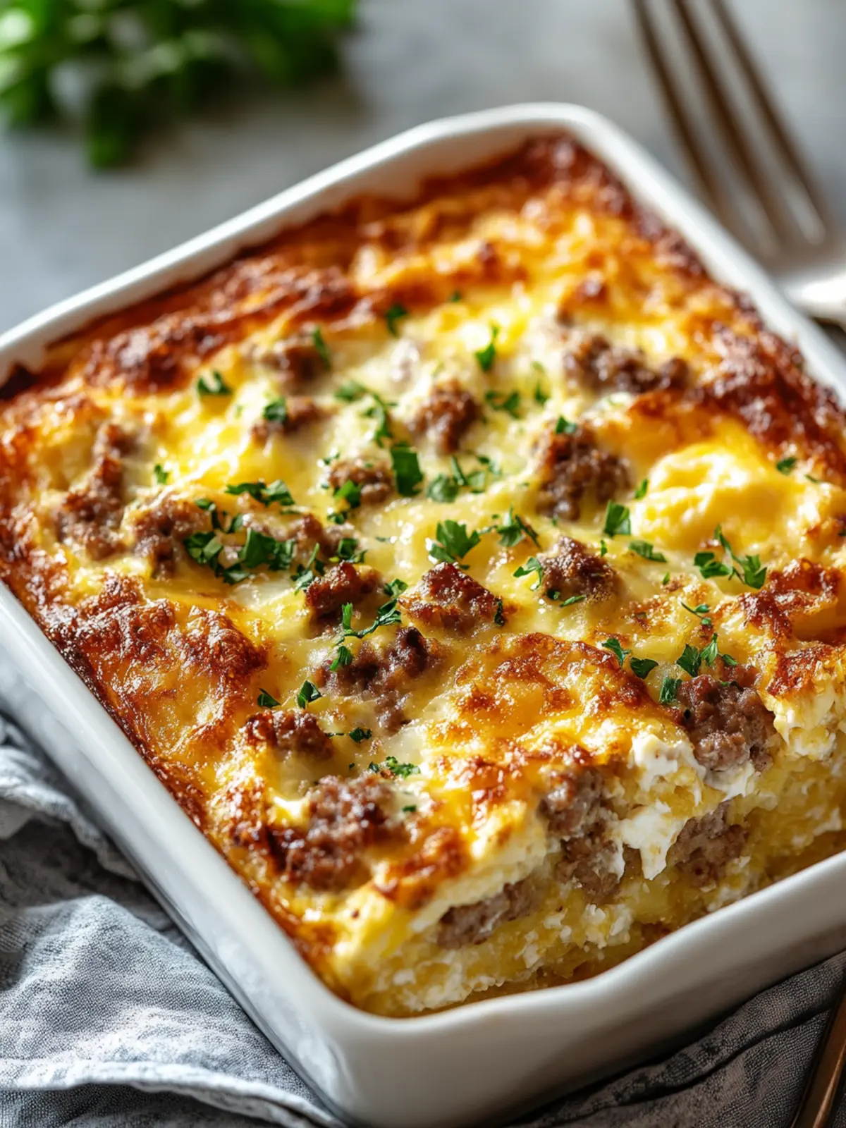 Delicious Sausage, Egg, and Cream Cheese Hashbrown Casserole Bliss 2 Sausage, Egg, and Cream Cheese Hashbrown Casserole