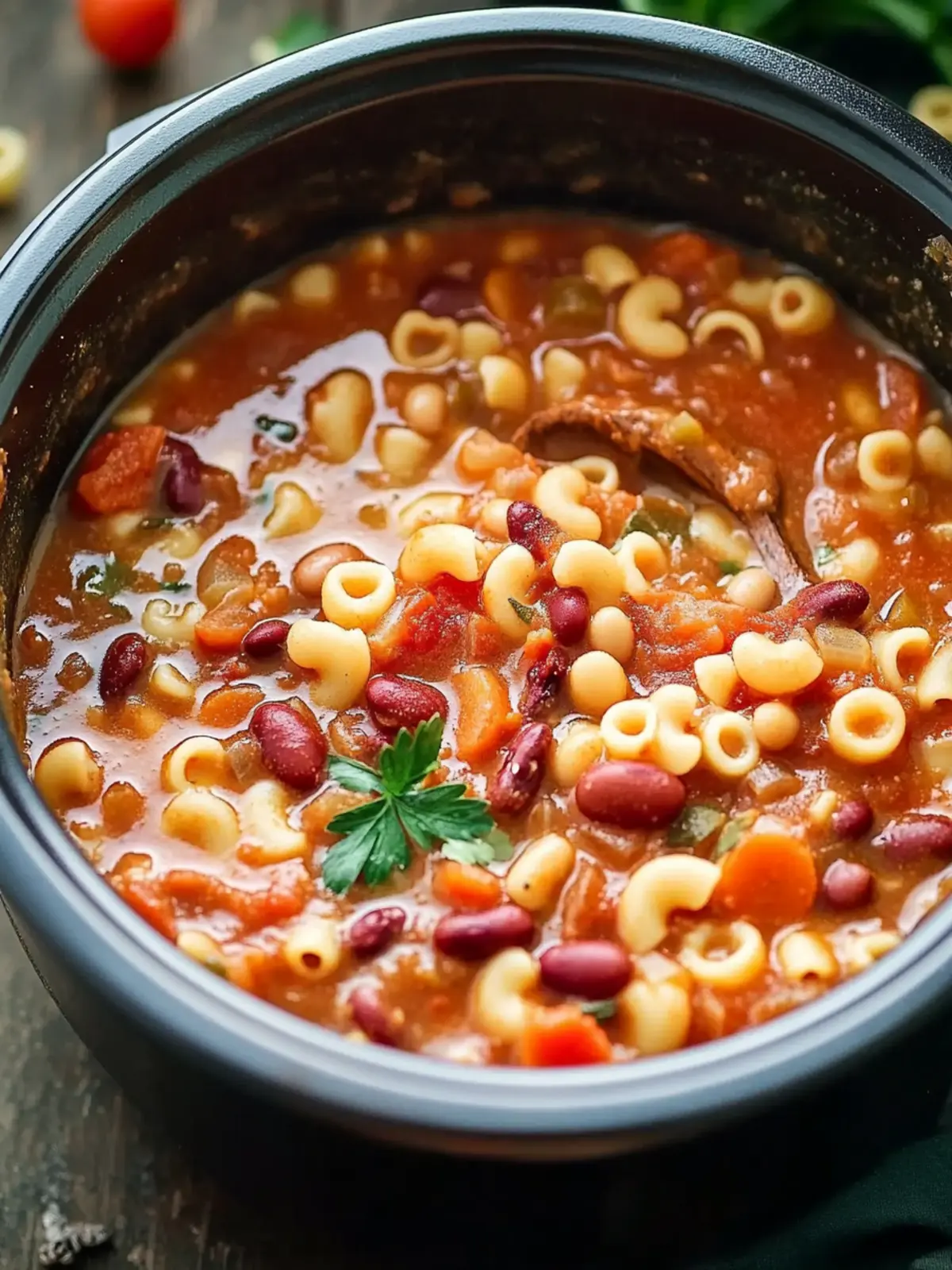 Comforting Slow Cooker Pasta and Beans Soup for Cozy Nights 3 Slow Cooker Pasta and Beans Soup