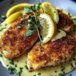 Parmesan Crusted Chicken with Creamy Lemon Sauce