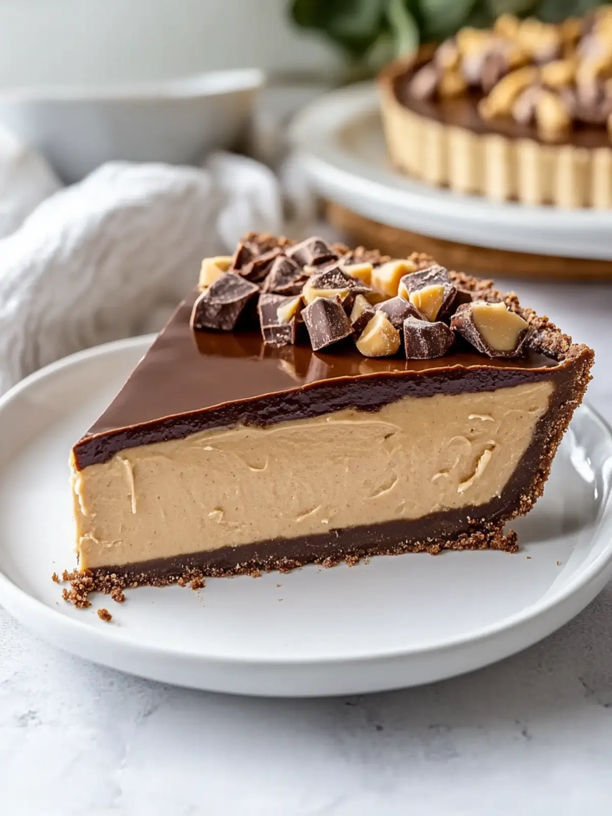 Easy No Bake Chocolate Peanut Butter Pie