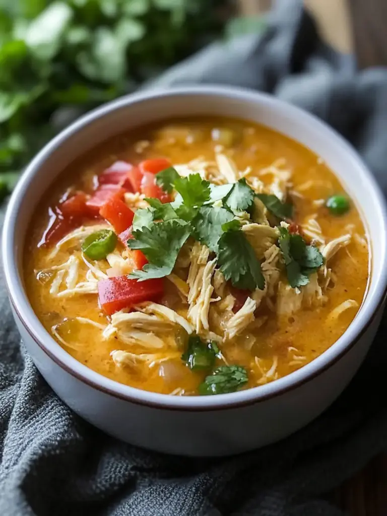 Slow Cooker King Ranch Chicken Soup