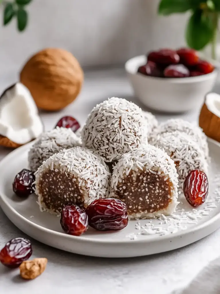 Healthy Coconut Date Energy Roll