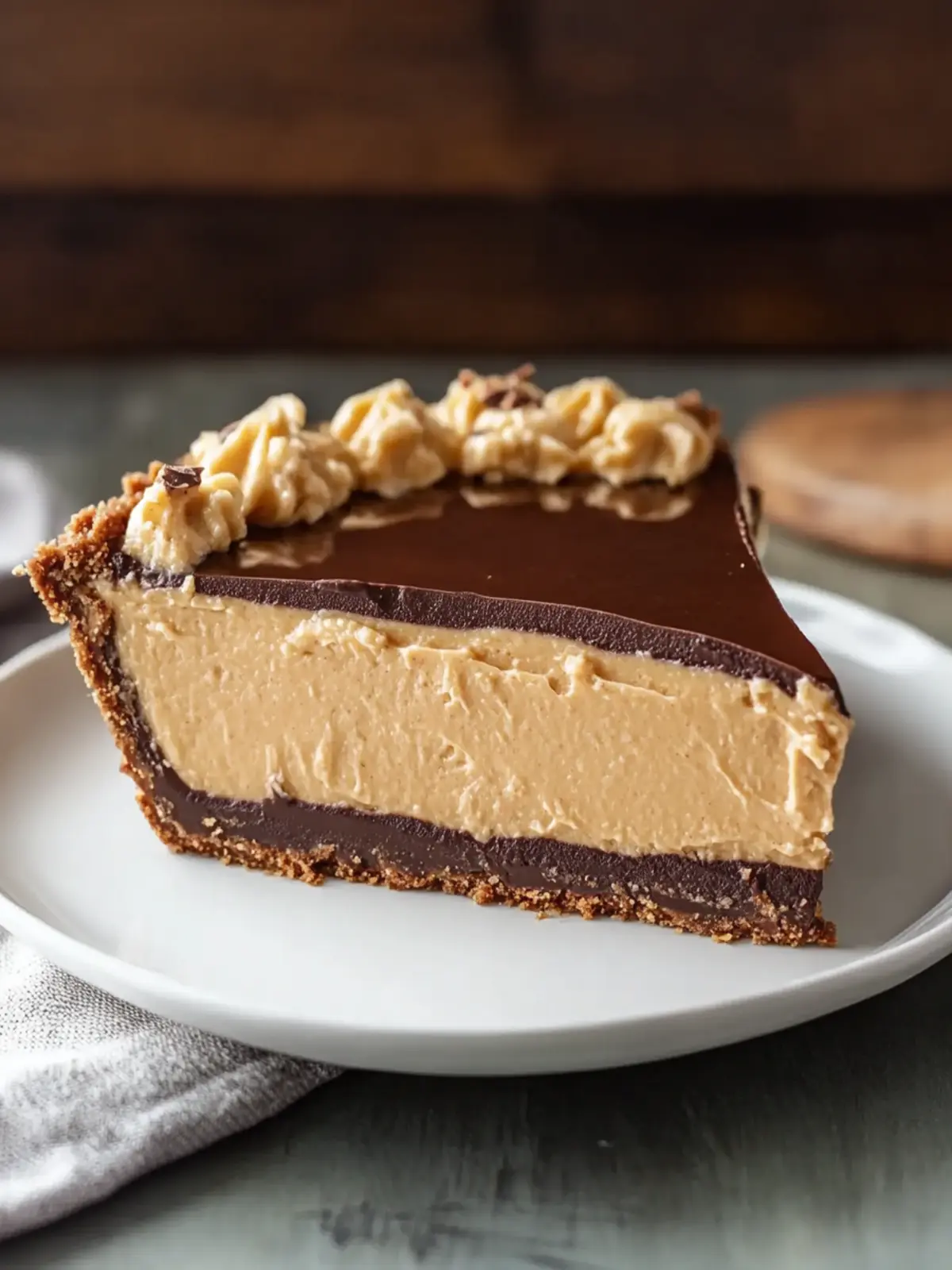 Easy No Bake Chocolate Peanut Butter Pie