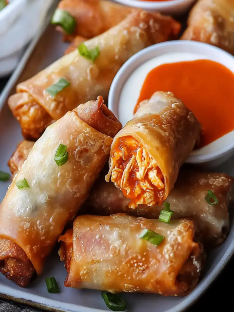 Buffalo Chicken Egg Rolls