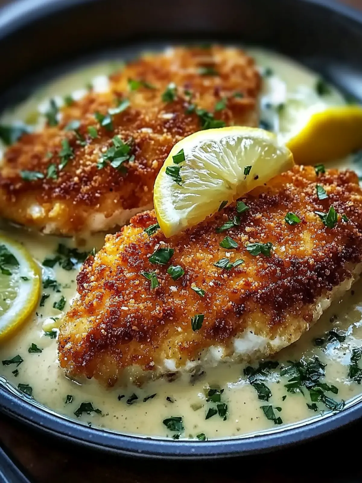 Parmesan Crusted Chicken with Creamy Lemon Sauce Bliss 4 Parmesan Crusted Chicken with Creamy Lemon Sauce