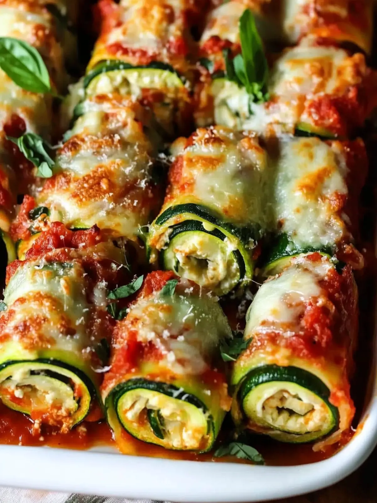 Zucchini Lasagna Roll Ups