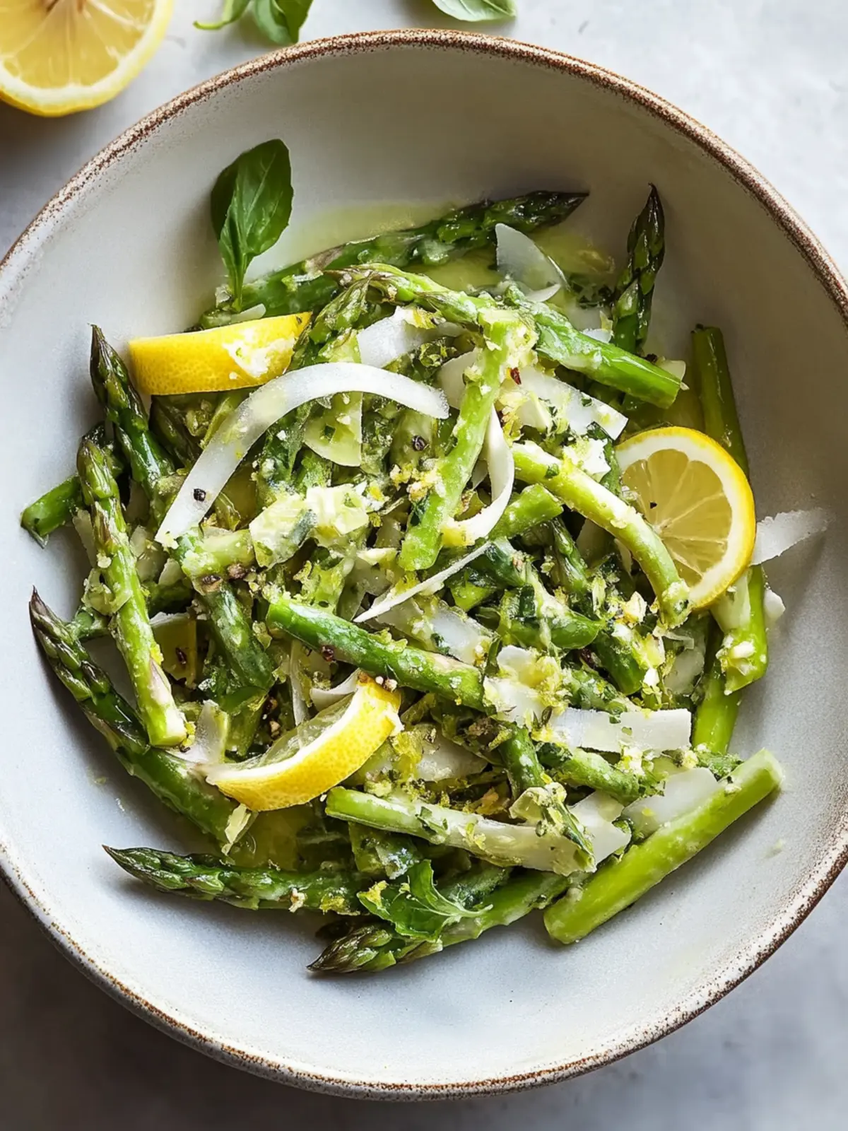Shaved Asparagus Salad with Lemon Dressing