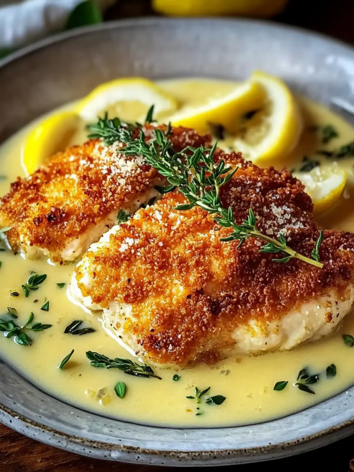 Parmesan Crusted Chicken with Creamy Lemon Sauce Bliss 3 Parmesan Crusted Chicken with Creamy Lemon Sauce