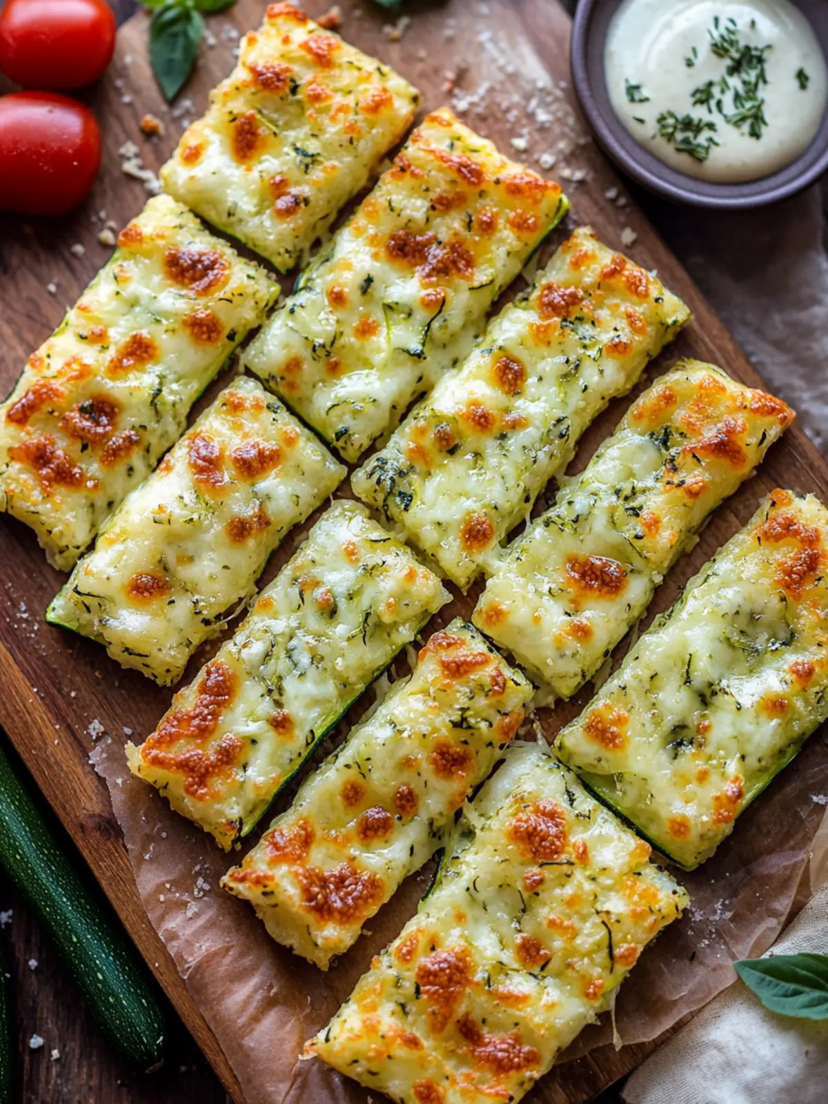 Cheesy Zucchini Breadsticks