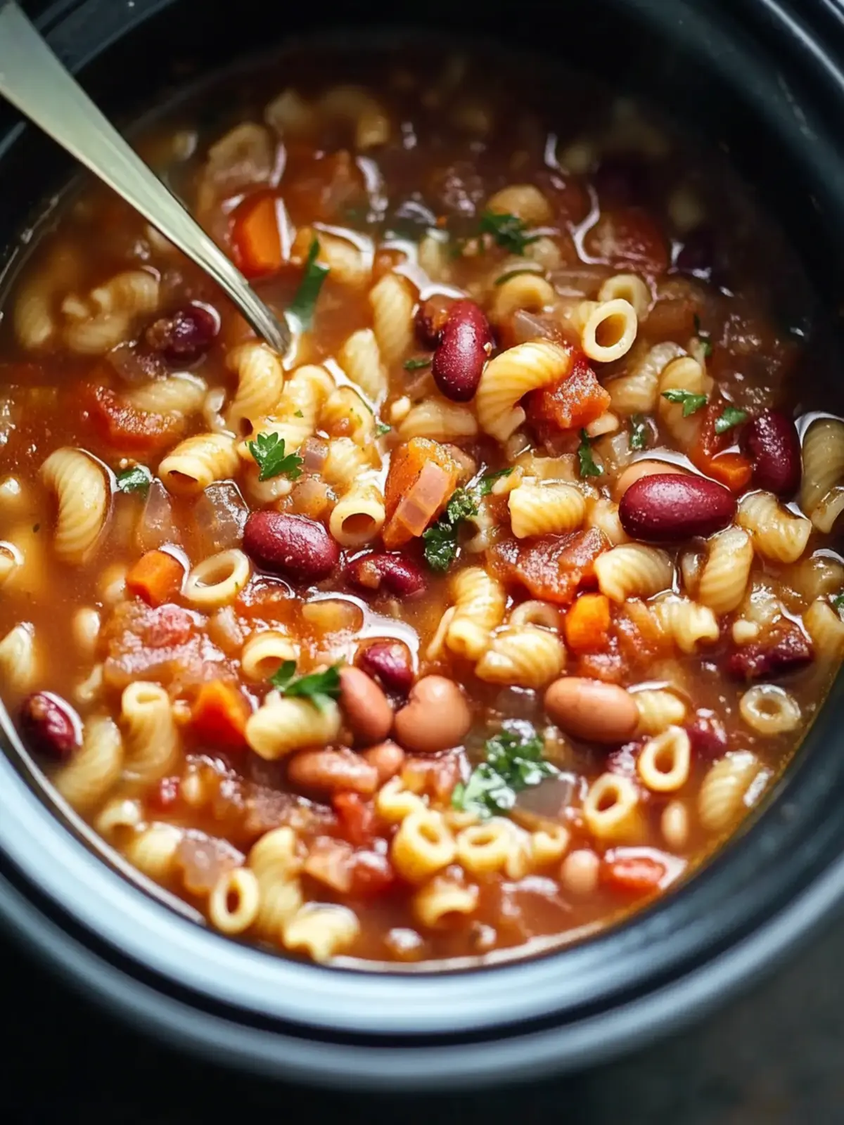 Comforting Slow Cooker Pasta and Beans Soup for Cozy Nights 4 Slow Cooker Pasta and Beans Soup