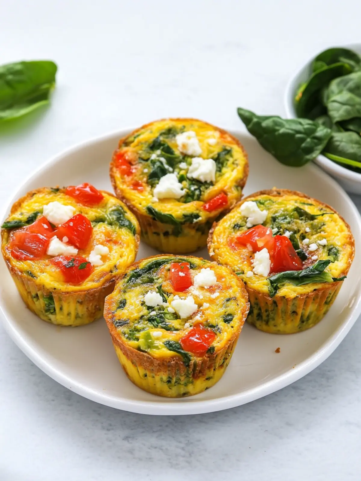 Delicious Quick & Healthy Egg Muffins with Spinach and Feta 2 Quick & Healthy Egg Muffins with Spinach and Feta
