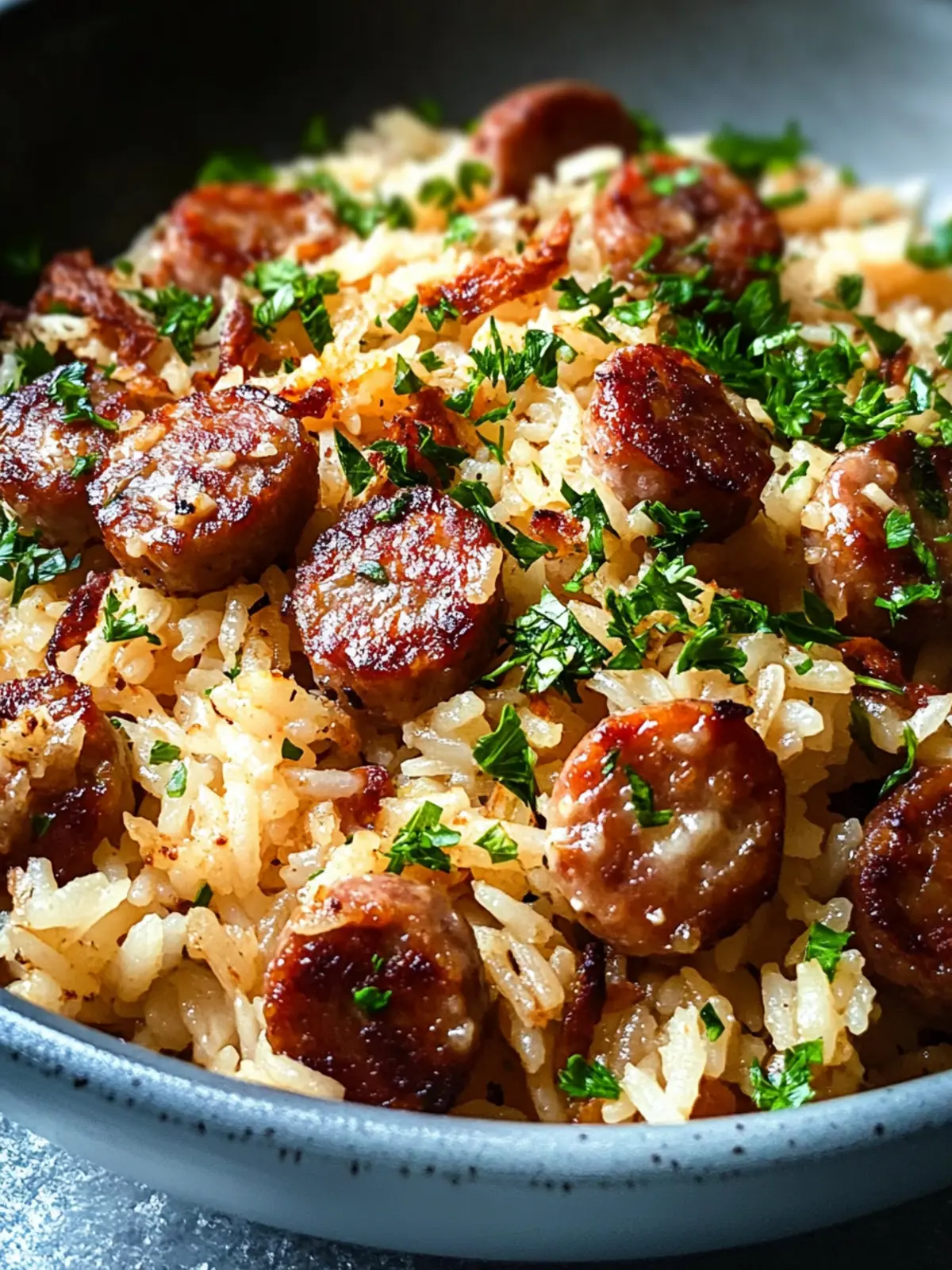 Irresistible Sticky Smoky Garlic Butter Parmesan Sausage Rice 3 Sticky Smoky Garlic Butter Parmesan Sausage Rice