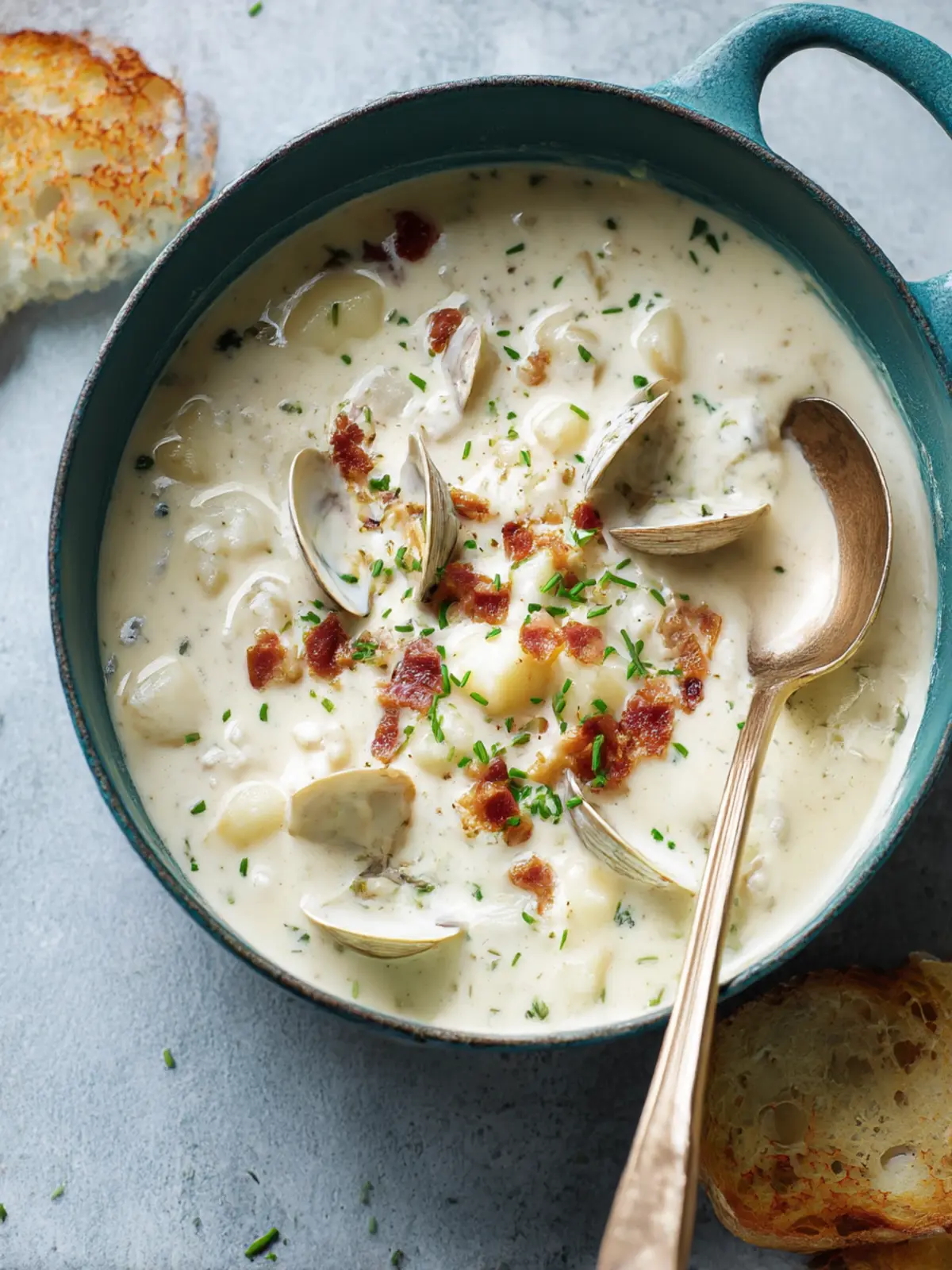 Creamy Clam Chowder Recipe with Crunchy Bacon Twist 4 Clam Chowder Recipe