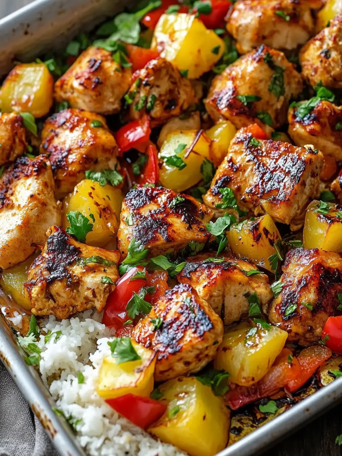 Hawaiian Chicken Sheet Pan: Quick, Sweet & Savory Delight! 2 Hawaiian Chicken Sheet Pan