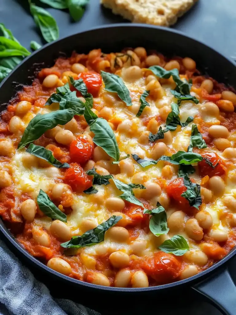 Cheesy Tomato White Bean Bake Skillet (30-Minutes)